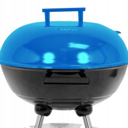 Grilis anglimis su dangteliu, 41 cm grotelėmis