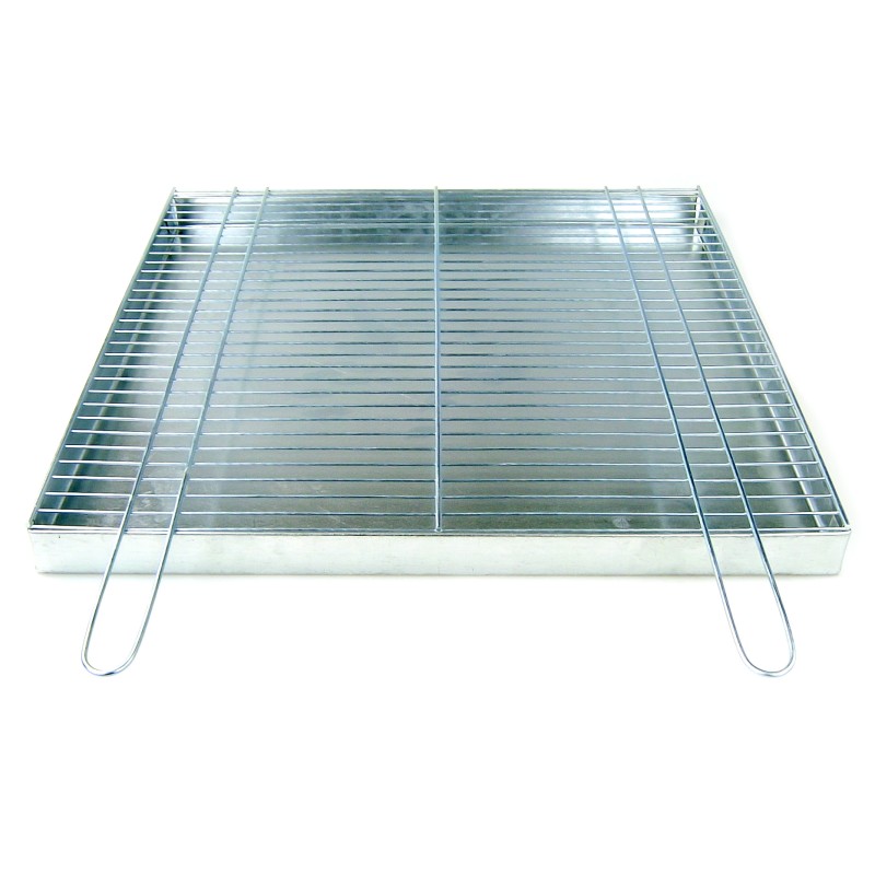 Chromuotos grotelės skirtos griliui statyti 60x60 su židiniu/pelenine