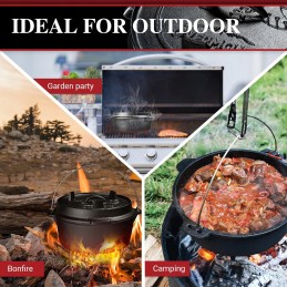 Ketaus puodas ant kojelių, Overmont Dutch Oven 4, 2l