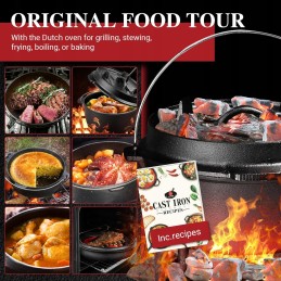 Ketaus puodas ant kojelių, Overmont Dutch Oven 4, 2l