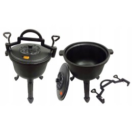 Ketaus medžioklinis puodas, židinio puodas, 4 litrai