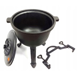 Ketaus medžioklinis puodas, židinio puodas, 4 litrai