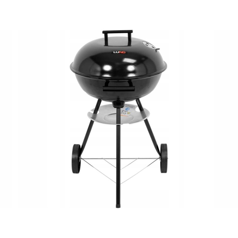 Apvalios sodo anglies kepsninės su dangteliu, grotelėmis, 41 cm