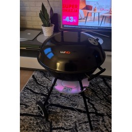 Apvalios sodo anglies kepsninės su dangteliu, grotelėmis, 41 cm