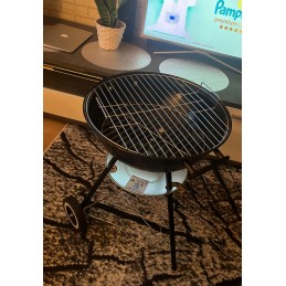 Apvalios sodo anglies kepsninės su dangteliu, grotelėmis, 41 cm