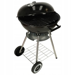 Anglies sodo grilis briketams, uždaras, su ventiliaciniu dangteliu ir lentyna