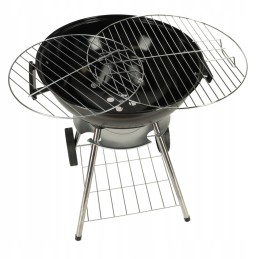 Anglies sodo grilis briketams, uždaras, su ventiliaciniu dangteliu ir lentyna