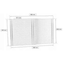 ⭐⭐Nerūdijančio plieno grotelės 68x40cm + šepetys⭐⭐