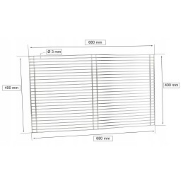 ⭐⭐Nerūdijančio plieno grotelės 68x40cm + šepetys⭐⭐