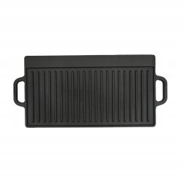 Ketaus dvipusė kepsninės plokštė 2in1 51x23cm BBQ