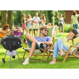 Anglies kepsninė briketams, uždara, dangtis, BBQ virdulys, lentyna