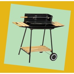 Anglies grilis su lentynomis 52x32cm 2 nešiojamos reguliuojamos grotelės modernus namas