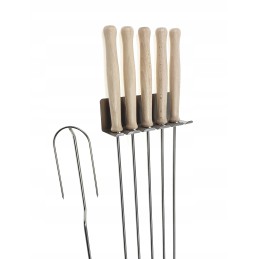 Wo šakės, ugnies lazdos, 5 vnt., 115 nerūdijančio plieno rankena