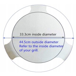 Tik ugnies akmens kordierito picos deflektorius, skersmuo 34 cm, skirtas kepsninei