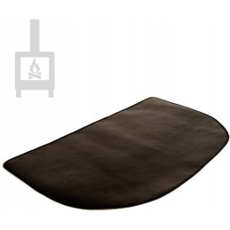 Texfire - flame retardant rounded carpet (80x50 cm), fireproof mat for fireplace, heaters, fireplace. fireproof mat for wood bur