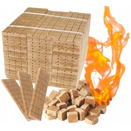 ⭐⭐ Eco kindling gril fire starter 2040 gabalėlių didelių kubelių grilinei židinio krosnelei⭐⭐