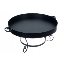 Apvalus grilio židinys, 70 cm, dažytas juodai