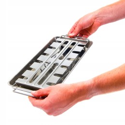 „Broil king“ lentyna su kepsnine, blauzdelėmis, sparneliais, vištiena ant grotelių