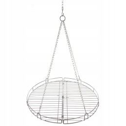 Round foldable suspended grill grate