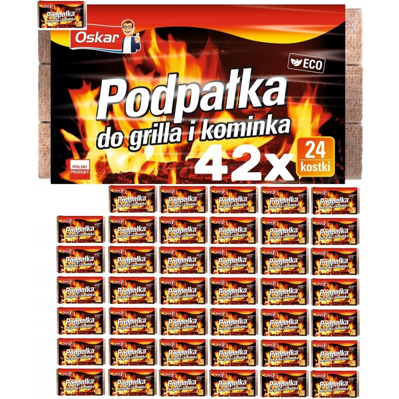 Oskar žiebtuvėlis griliui ir židiniui 24 vnt x 42 pak