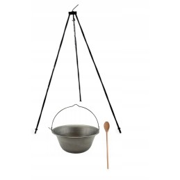 Žaliavinio alavo vengriškas katilas, stovi 10 šaukštų