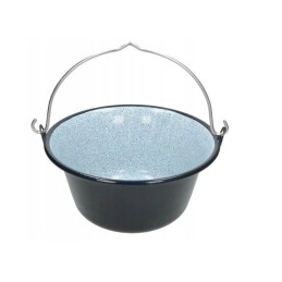 Pardavimo objektas - trikojis + 6l emaliuotas vengriškas katilas