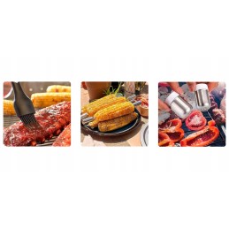 ⭐ Grilio įrankiai kepsninės stalo įrankiai 25 dalių stalo įrankių rinkinys su maišeliu ⭐