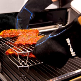 Broil king odinės kepsninės pirštinės, tvirta rankena, aukštos kokybės