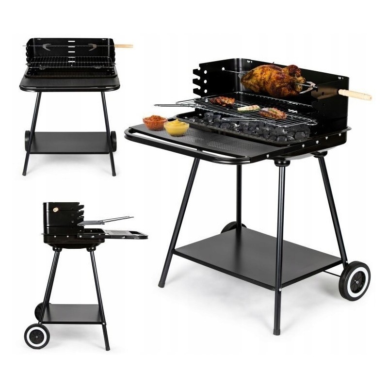 Sodo kepsninė su kepsnine ir reguliuojamomis grotelėmis + dviem didelėmis lentynomis