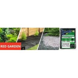 Nuo piktžolių agrotekstilė agrotekstilė 90g juoda 0,8x10m uv 3% raudona sodas