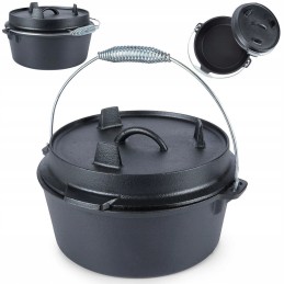 Ketaus puodas su dangteliu, pakabinamas puodas, 20 cm, 1 6 l