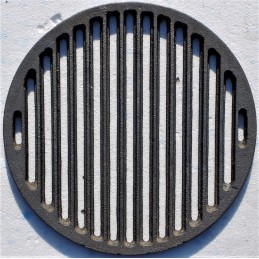 Aukštos kokybės apvalios ketaus grotelės, tinkamos daugumai virtuvinių židinių ir atvirų židinių, taip pat visų tipų griliams ir