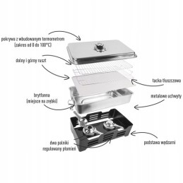 Balkoninė rūkykla su rudos spalvos termometru