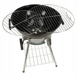 Anglies sodo grilis briketams, uždaras, su ventiliaciniu dangteliu ir lentyna