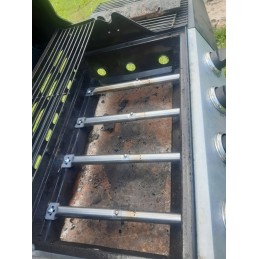 ⭐4 dujinis grilio vamzdžių degiklis, skirtas anglies kepimui⭐