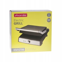 Elektrinė grilis 2000 su sulankstoma sumuštinių kepimo mašina Kamille KM-6706
