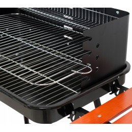 Grilis su anglimis su lentynomis, grotelės 53x33cm