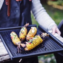 Perforated grill plate carbon steel bk