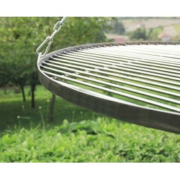 Chromuotos apvalios pakabinamos grotelės, skersmuo 80 cm