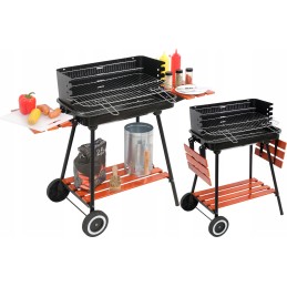 Grilis su anglimis su lentynomis, grotelės 53x33cm