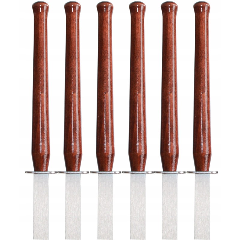 Iešmelių peiliukai, inox iešmai, mediniai, 70 cm, riešutas