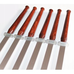 Iešmelių peiliukai, inox iešmai, mediniai, 70 cm, riešutas