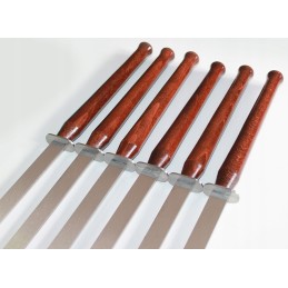 Iešmelių peiliukai, inox iešmai, mediniai, 70 cm, riešutas