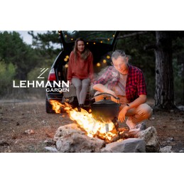 Ketaus katilas, medžioklinis puodas, vengriški kepsniai, 8l, griliui ant laužo