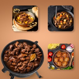 Ketaus katilas, medžioklinis puodas, vengriški kepsniai, 8l, griliui ant laužo