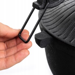 Ketaus katilas, medžioklinis puodas, vengriški kepsniai, 8l, griliui ant laužo