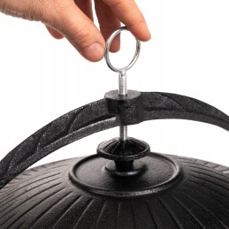 Ketaus katilas, medžioklinis puodas, vengriški kepsniai, 8l, griliui ant laužo