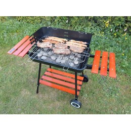 Grilis su anglimis su lentynomis, grotelės 53x33cm