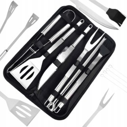 Grilio rinkinys, priedai, kepsninės reikmenys, 10-in-1 dėklas