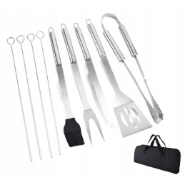 Grilio rinkinys, priedai, kepsninės reikmenys, 10-in-1 dėklas